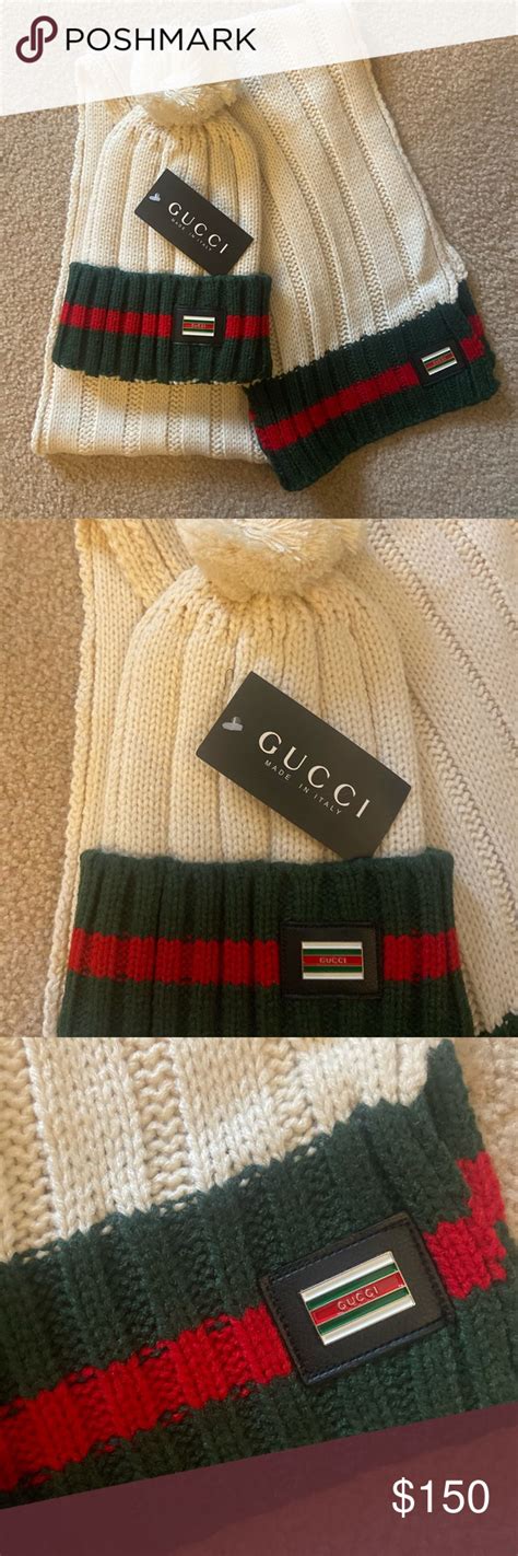 gucci hat and scarf set selfridges|authentic Gucci scarves.